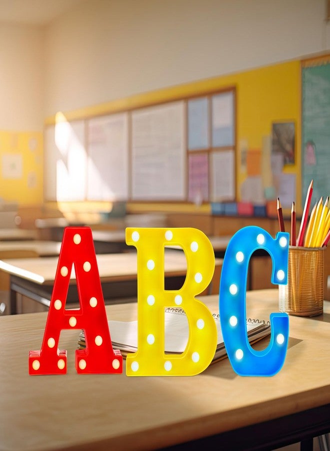 Aurelema 3 Pcs Large LED ABC Back to School Decoration Friend Street Party Favor First Day of School Decor ABC Alphabet Table Decorations Preschool Kindergarten Photo Props Cartoon Story Decor, 8.9 Inch - Image 5