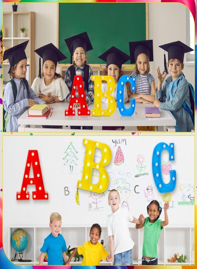 Aurelema 3 Pcs Large LED ABC Back to School Decoration Friend Street Party Favor First Day of School Decor ABC Alphabet Table Decorations Preschool Kindergarten Photo Props Cartoon Story Decor, 8.9 Inch - Image 4