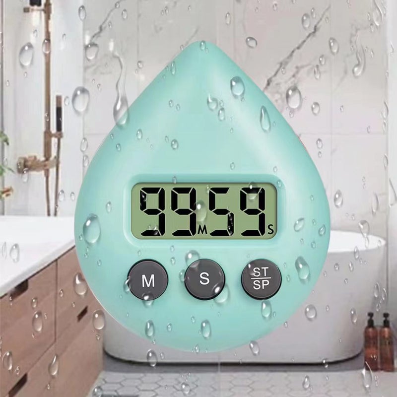 New Product Water Drop Waterproof Timer Anti-Shower Splash Timer Suction Cup Type Punch-Free Bathroom Timer - Image 1