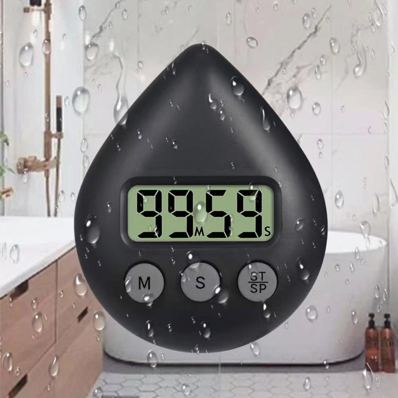 New Product Water Drop Waterproof Timer Anti-Shower Splash Timer Suction Cup Type Punch-Free Bathroom Timer - Image 3