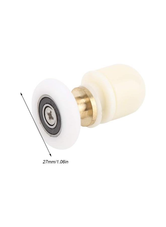 Generic - 8PCS Shower Door Rollers, Strong Load-Bearing Capacity Brass ABS Sliding Glass Shower Door Rollers for Bathroom Pan Glass Sliding Door Pulleys Runners Wheels, Diameter: 1.06 inch - Image 1