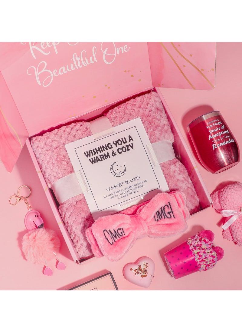 MissTiara Gift Basket for Women - Birthday Gift Box, Get Well Soon Gift Set Contains 13 Inspirational Gifts, Relaxing Spa Treatment Package for Women, Bestie Friendship, Female Friend Gift  - Image 3