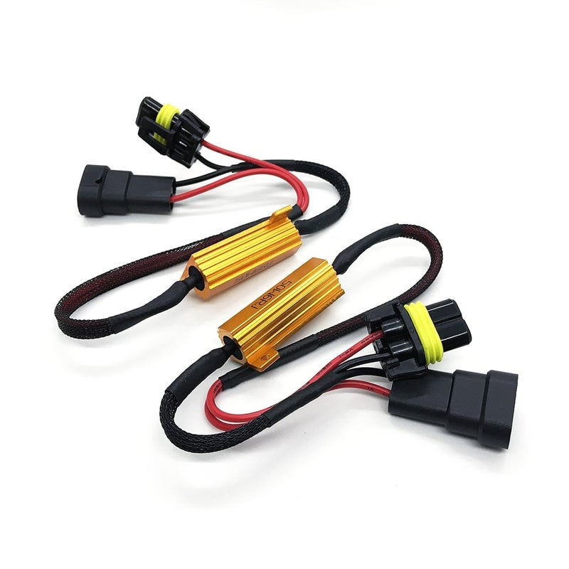 Onex 9006 LED Load Resistor Kit 50W 8ohm Headlight Bulb Relay Harness Adapter Anti Flicker Error Decoder Warning Canceller - Image 4