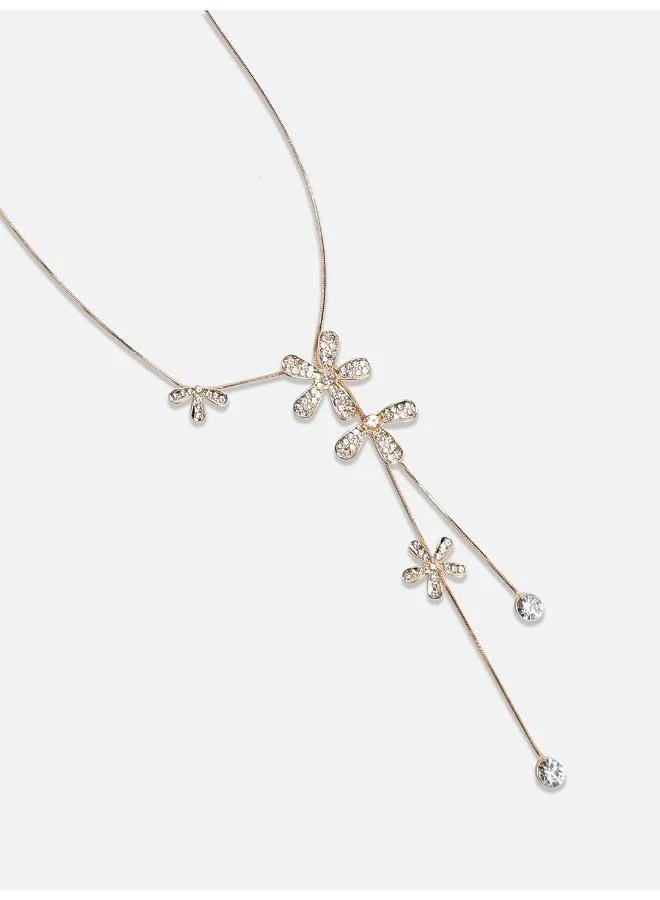 Sohi  Flower Drop Negligee Artificial Necklace Jewellery for Women | Best Price UAE