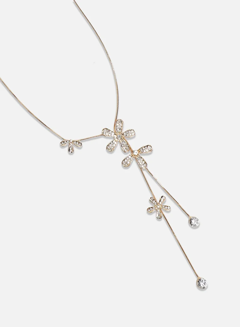 Sohi  Flower Drop Negligee Artificial Necklace Jewellery for Women | Best Price UAE