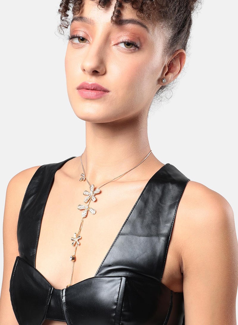 SOHI Flower Drop Negligee Artificial Necklace Jewellery - Image 1