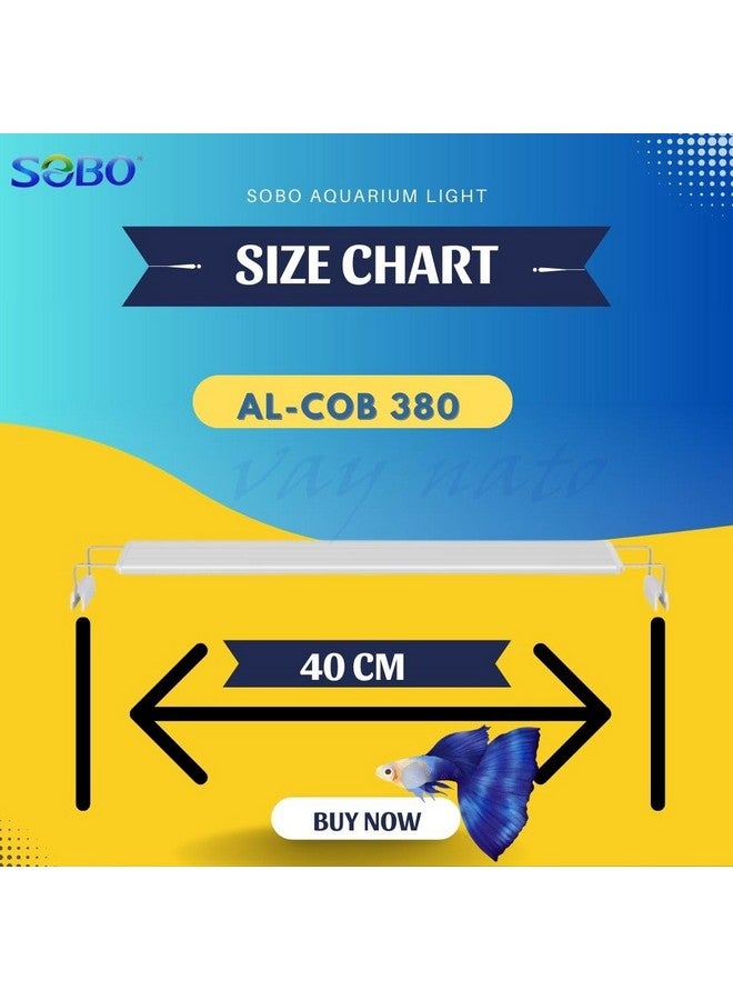 VAYINATO فايينات سوبو (ال-380 | 15.5 واط | مناسب لخزان 40-50 سم) سلسلة كوب الرفيع المضيء لمصباح LED للأكواريوم المزروع - Image 2