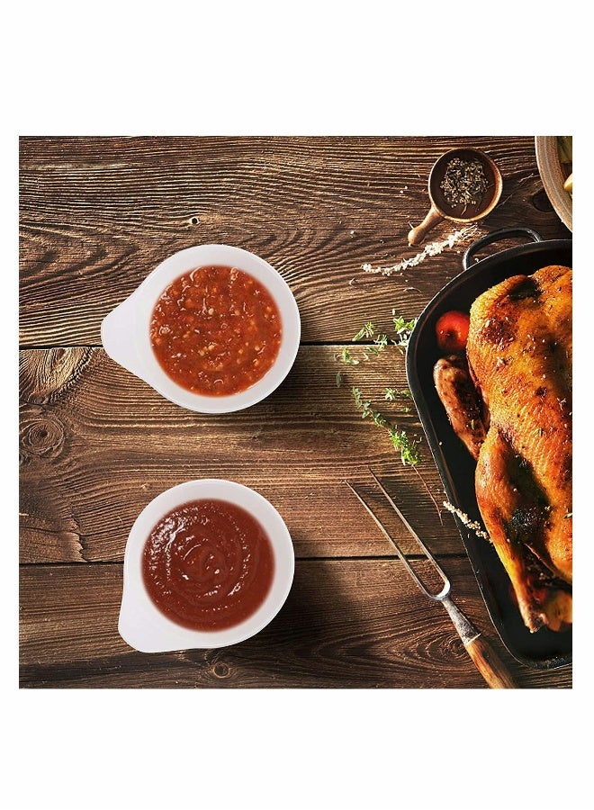 4Pcs Sauce Dish Dip Bowls Round Seasoning Dishes with Handle Sushi Dipping Bowl Saucers Bowl Mini Appetizer Plates  - Image 2