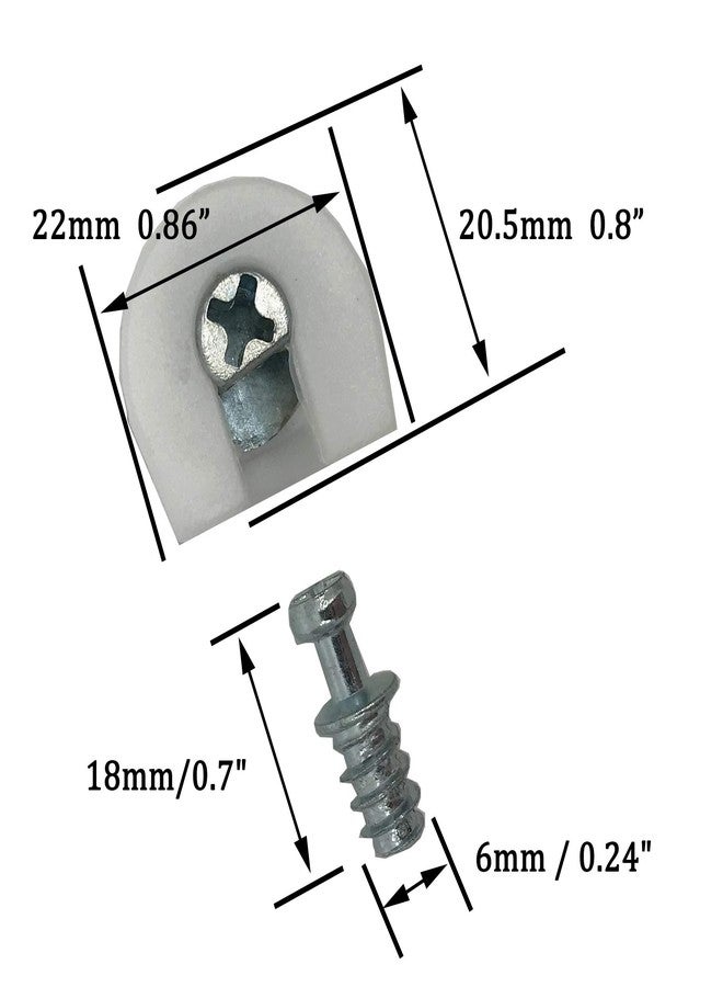 XMHF 30 Pieces Shelf Support Holder White Pin Peg with Screws - Image 2
