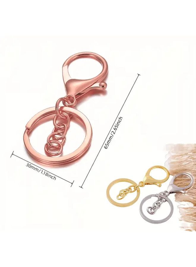 12pcs Bronze Key Chain Links with Lobster Clasp Open Jump Rings for DIY Accessories - Image 3