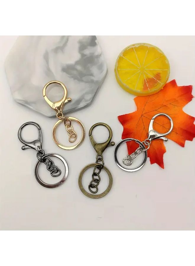 12pcs Bronze Key Chain Links with Lobster Clasp Open Jump Rings for DIY Accessories - Image 5