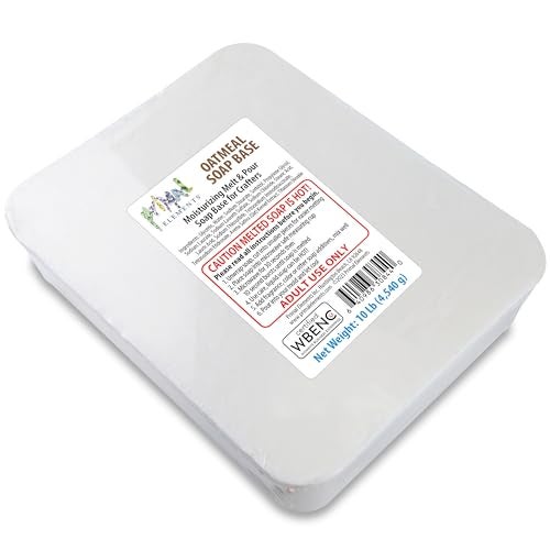 Primal Elements Oatmeal Soap Base - Moisturizing Melt and Pour Glycerin Base for Crafting, Easy to Cut - 10 Pound - Image 1