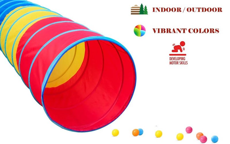 Homecute Tunnel Tent for Kids, Foldable Indoor & Out Door Crawl Through Tunnel for Toddler Babies Children, Tunnel Tent for Kids, Girls and Boys. (Caterpillar Multicolour) - Image 5