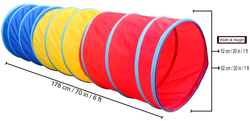 Homecute Tunnel Tent for Kids, Foldable Indoor & Out Door Crawl Through Tunnel for Toddler Babies Children, Tunnel Tent for Kids, Girls and Boys. (Caterpillar Multicolour) - Image 3
