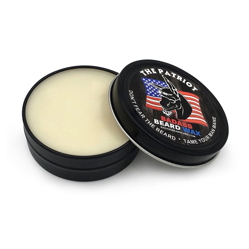 Badass Beard Care Beard Wax For Men - The Patriot, 2 oz - Softens Beard Hair, Leaves Your Beard Looking and Feeling More Dense - Image 2