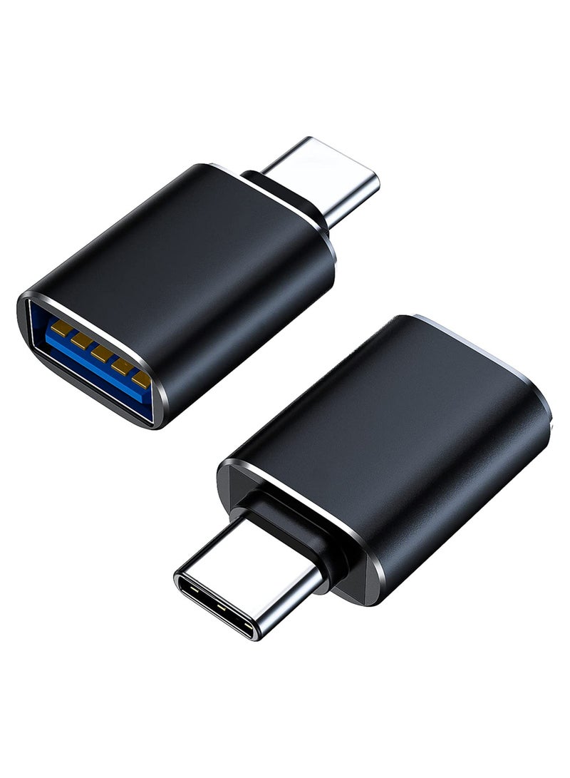 إيلونسي محول OTG من النوع C إلى USB A 3.0، موصل USB من النوع C ذكر إلى USB A أنثى - قطعة واحدة باللون الأسود - Image 1
