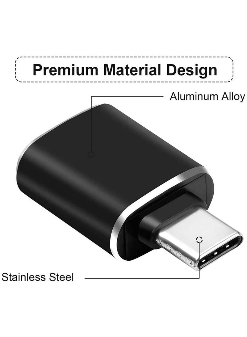 إيلونسي محول OTG من النوع C إلى USB A 3.0، موصل USB من النوع C ذكر إلى USB A أنثى - قطعة واحدة باللون الأسود - Image 3