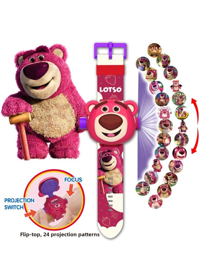 Gold Selo Ultraman Breze Children's Electronic Projection Watch Litga DiGa Luminous Cartoon Toy-Color:Strawberry Bear ]-Specifications:opp Bag  - Image 1