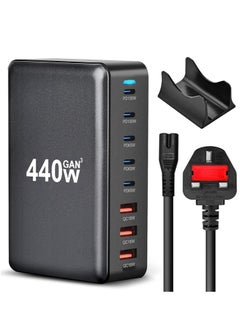 Generic 440W GaN USB C Fast Charger, 8 Port Charging Station Hub Block, Wall Charger Power Strip Adapter Plug Cube Laptop Charger For MacBook Air Sumsung iPhone iPad  - Image 1