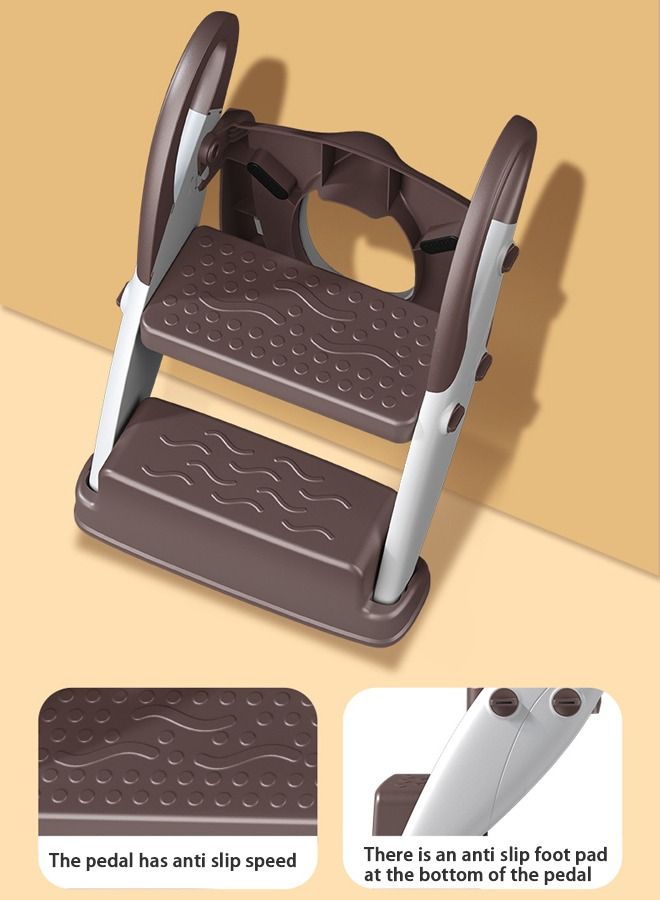 Arabest Potty Training Seat with Step Stool Ladder for Kids, Anti-Slip and Detachable Soft Pad, Toddler Toilet Training Seat with Safety Handles(Blue) - Image 4