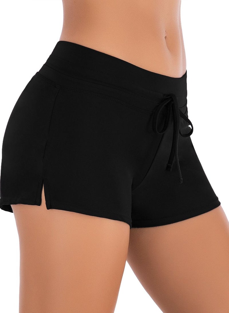 Loquat Swimming Trunks Flat Corner Swimming Trunks for Women Conservative Solid Color Fit Beach Swimming Suit  - Image 2