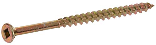 Hillman 48254 8 X 1Inch Square Drive Multipurpose Wood Screw 500PackYellow Zinc - Image 1