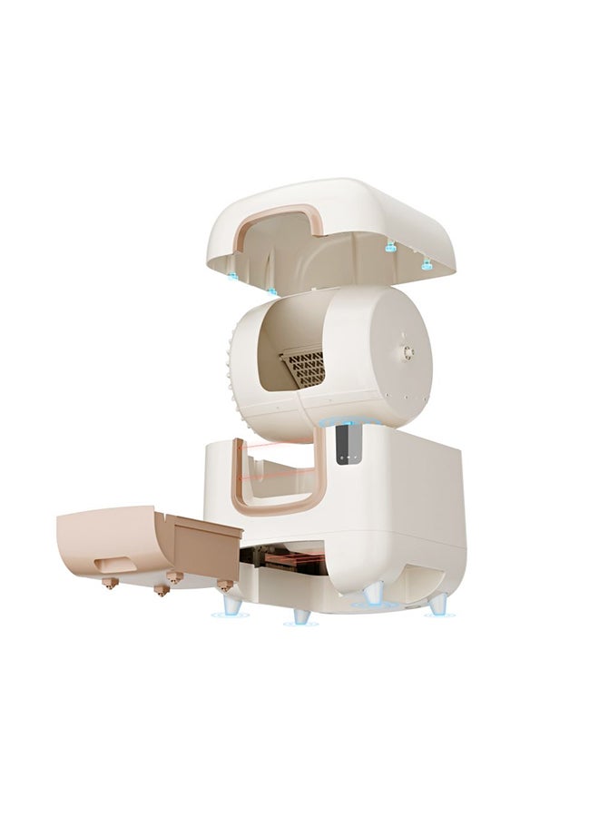 Milano Smart Cat Litter Box with Automatic Cleaning, Odor Control & Sensor Technology – Self-Cleaning Enclosed Litter Tray for Cats, Large Capacity & Easy to Use 55.7X52.8X62.1Cm - Image 3