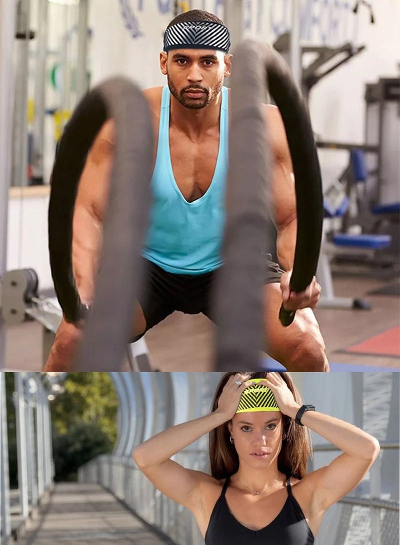 سبورت عصابة رأس رياضية ويوجا للرجال والنساء تمتص العرق واللياقة البدنية للتمارين الرياضية والركض وكرة القدم والرقص وركوب الدراجات واليوجا والتنزه والتخييم. عصابة رأس فائقة الخفة باللون الرمادي تناسب الجميع - Image 5