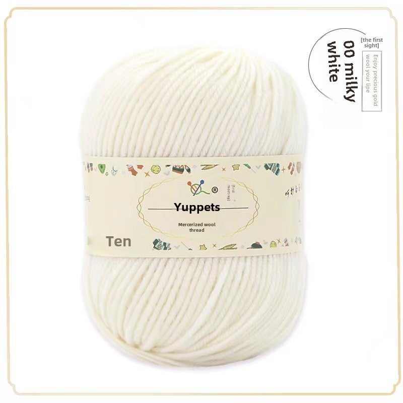 Wool Yarn Bundle DIY Knitting Crochet Scarf Sweater 01 Milky White