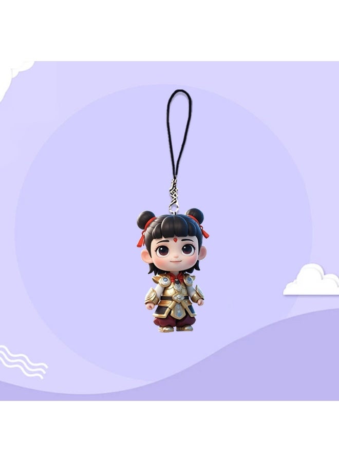 CP Pendant Nezha 2: The Devil Boy Conquers the Dragon King Cartoon Anime Mobile Phone Chain 1 Piece - Image 1