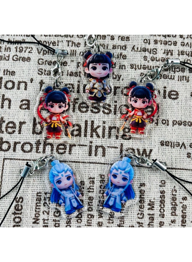 CP Pendant Nezha 2: The Devil Boy Conquers the Dragon King Cartoon Anime Mobile Phone Chain 1 Piece - Image 3