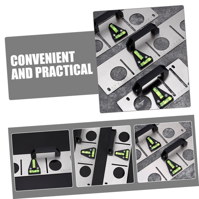 5 Pcs T Shape Triangle Bubble Level Set With Dual Directional Vials And Mounting Holes For Precision Measuring - Image 4
