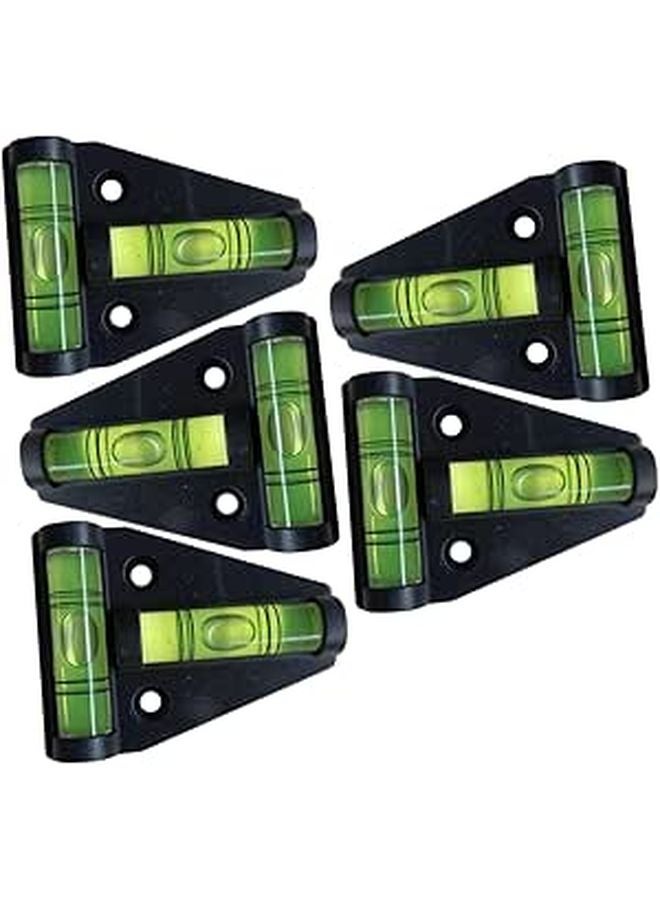 5 Pcs T Shape Triangle Bubble Level Set With Dual Directional Vials And Mounting Holes For Precision Measuring - Image 1