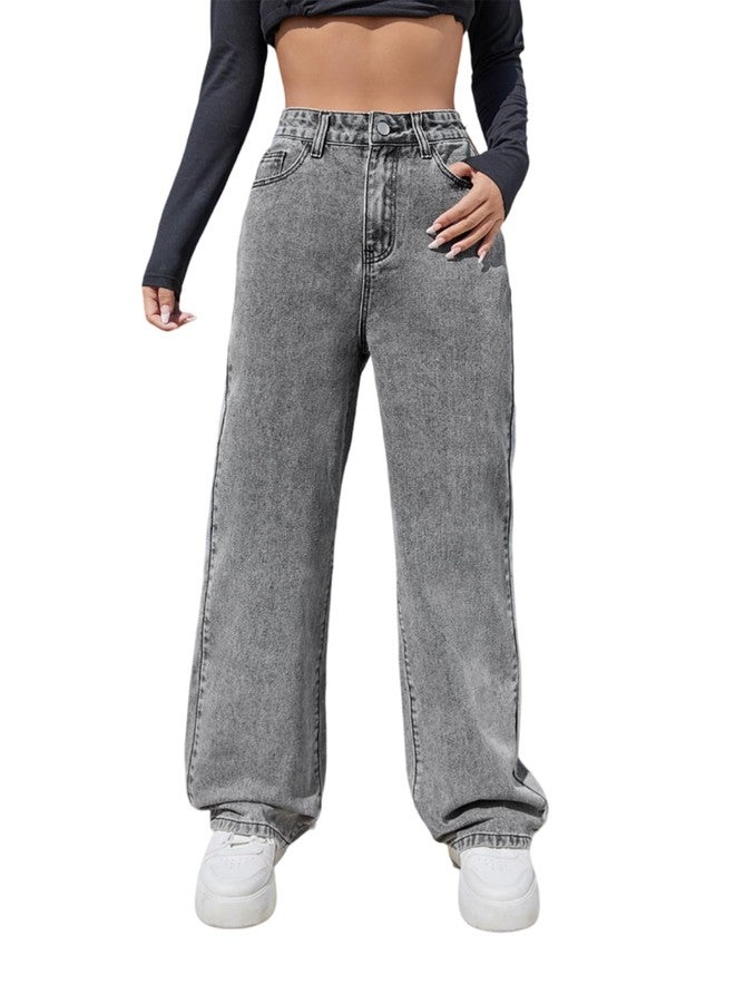 KOTTY Women's Cotton Lycra Blend Relaxed Fit Jeans(Grey,28) - Image 1