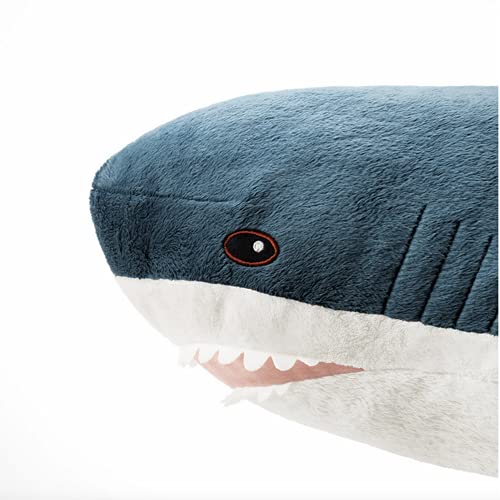 DongAi Plush Shark Toy Pillow, 31-inch Giant Shark Plush Animal Toy Super Soft and Cute Pillow Children’s Boys and Girls Room Decoration Bedtime Gift (80CM,Blue) (Blue) - Image 2