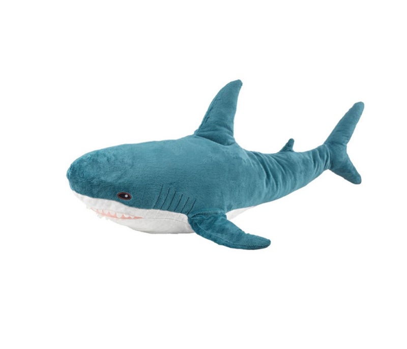 DongAi Plush Shark Toy Pillow, 31-inch Giant Shark Plush Animal Toy Super Soft and Cute Pillow Children’s Boys and Girls Room Decoration Bedtime Gift (80CM,Blue) (Blue) - Image 1