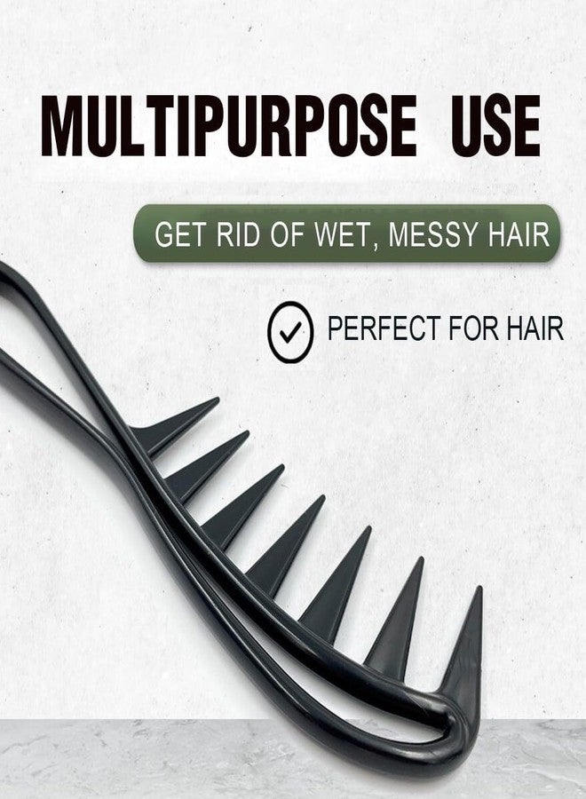 LOVHIDE Professional Wide Tooth Comb - Detangler for Curly Wavy Thick Wet Hair | Durable Anti-Static Hair Tool for Men & Women | Gentle on Scalp | Reduces Breakage & Frizz(WIDE HAIR COMB) - Image 3
