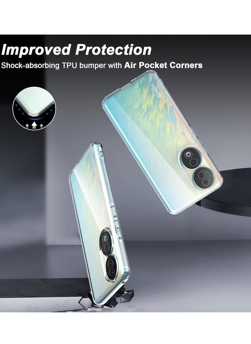 Techie - Honor 90 TPU Soft Corner Ultra Slim Clear Case Shockproof Anti Fingerprint Transparent Protective Back Cover - Image 1