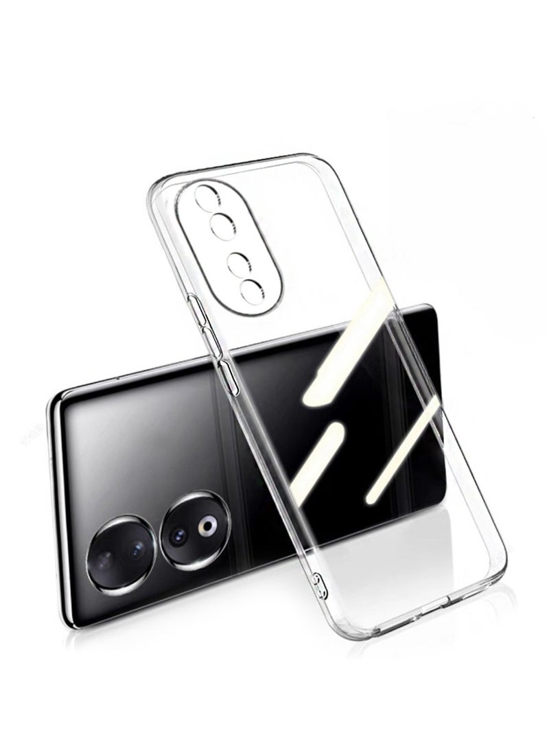 Techie - Honor 90 TPU Soft Corner Ultra Slim Clear Case Shockproof Anti Fingerprint Transparent Protective Back Cover - Image 1
