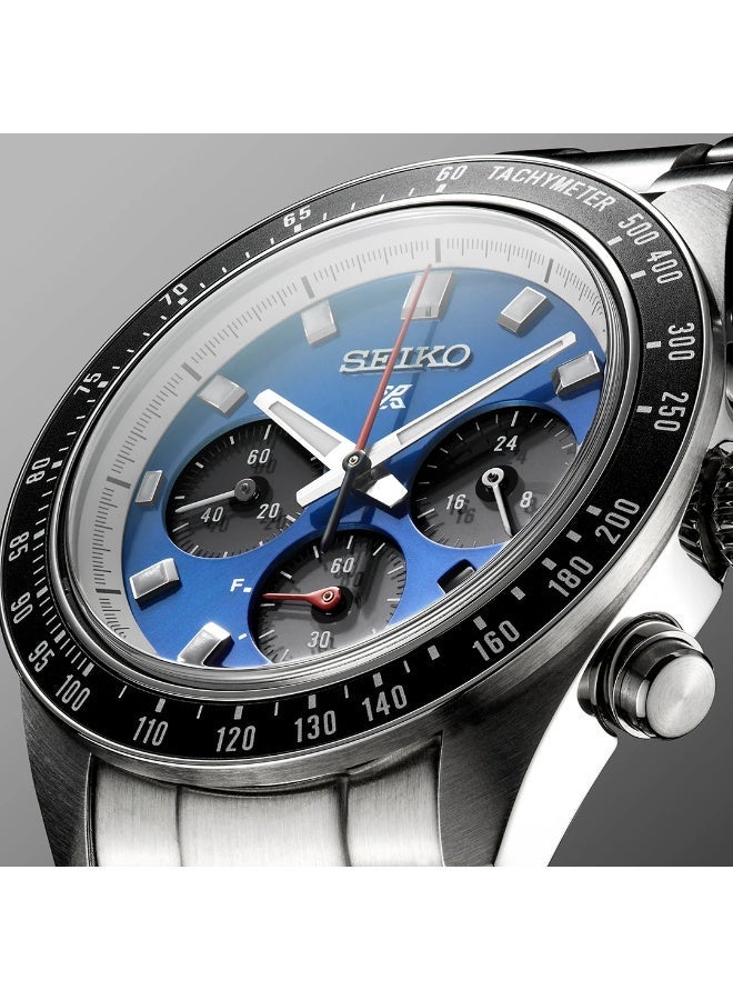 Seiko Prospex Speedtimer Special Edition Solar Chronograph Men’s Watch SSC931, 41.4 mm Blue Dial, Stainless Steel Case & Bracelet, 100 m WR - Image 4