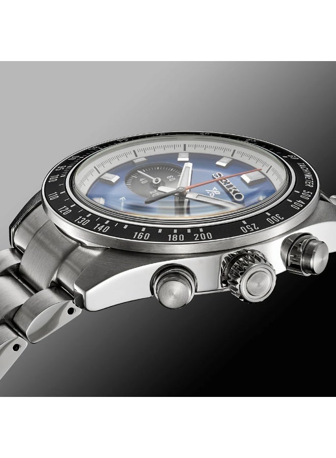Seiko Prospex Speedtimer Special Edition Solar Chronograph Men’s Watch SSC931, 41.4 mm Blue Dial, Stainless Steel Case & Bracelet, 100 m WR - Image 2
