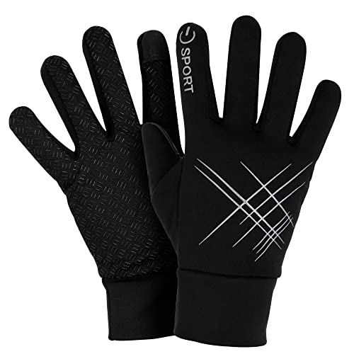 ZaySoo Full Finger Gloves with Touch Screen Feature Cross Print - Grey - Image 3