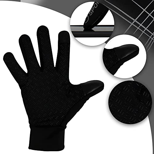 ZaySoo Full Finger Gloves with Touch Screen Feature Cross Print - Grey - Image 5