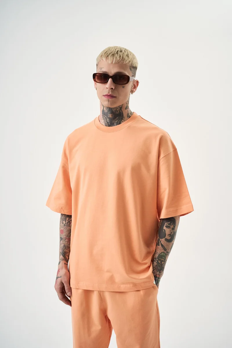 RESPIRE Men's Basic T-Shirt, Peach