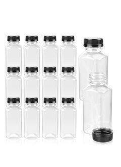 Lavish 100 ml Empty Containers Transparent Plastic Square Bottles with Lids 12 Pcs  - Image 1