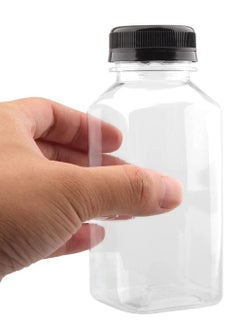 Lavish 100 ml Empty Containers Transparent Plastic Square Bottles with Lids 12 Pcs  - Image 3