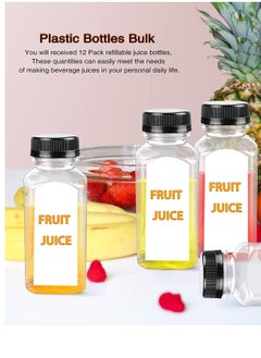 Lavish 100 ml Empty Containers Transparent Plastic Square Bottles with Lids 12 Pcs  - Image 4