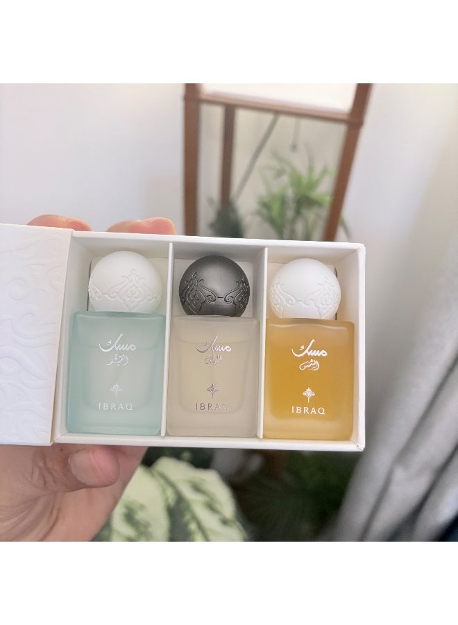 IBRAQ IBRAHEEM AL.QURASHI Musk Set EDP 3 * 10ml Bottles Unisex Fragrance (Lail Musk 10 ML, Qamar Musk 10 ML, Shams Musk 10 ML) - Perfume For Men - Perfume For Women - Refreshing Scent - Image 2