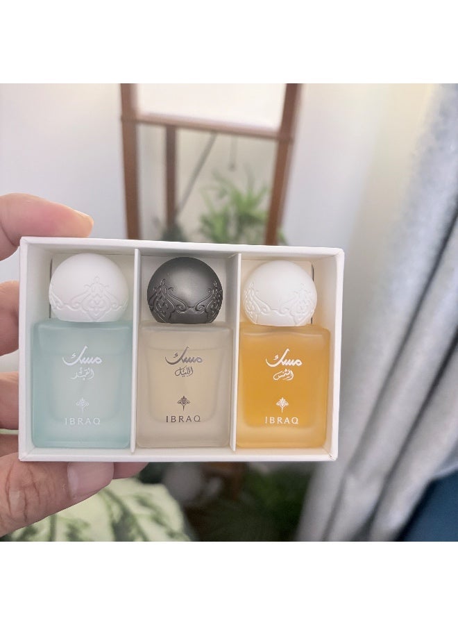 IBRAQ IBRAHEEM AL.QURASHI Musk Set EDP 3 * 10ml Bottles Unisex Fragrance (Lail Musk 10 ML, Qamar Musk 10 ML, Shams Musk 10 ML) - Perfume For Men - Perfume For Women - Refreshing Scent - Image 3