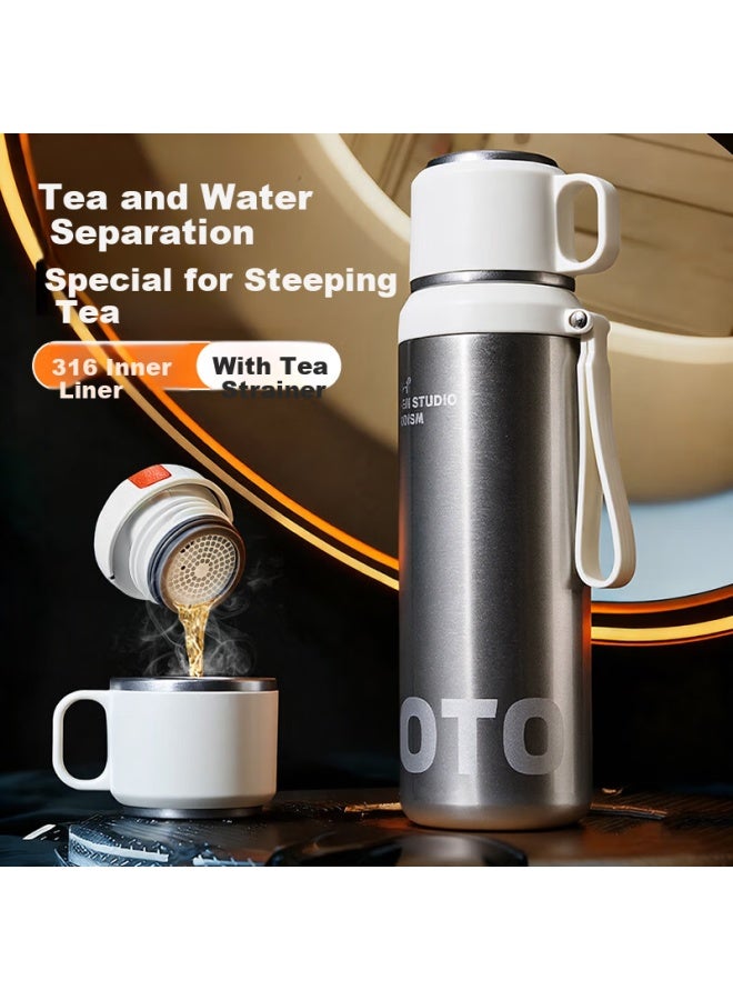 CICA Private Selection Insulated Bottle Men's Large Capacity 316 Stainless Steel Tea Separation Cup High-end Men's Steeping Tea Special - Image 1